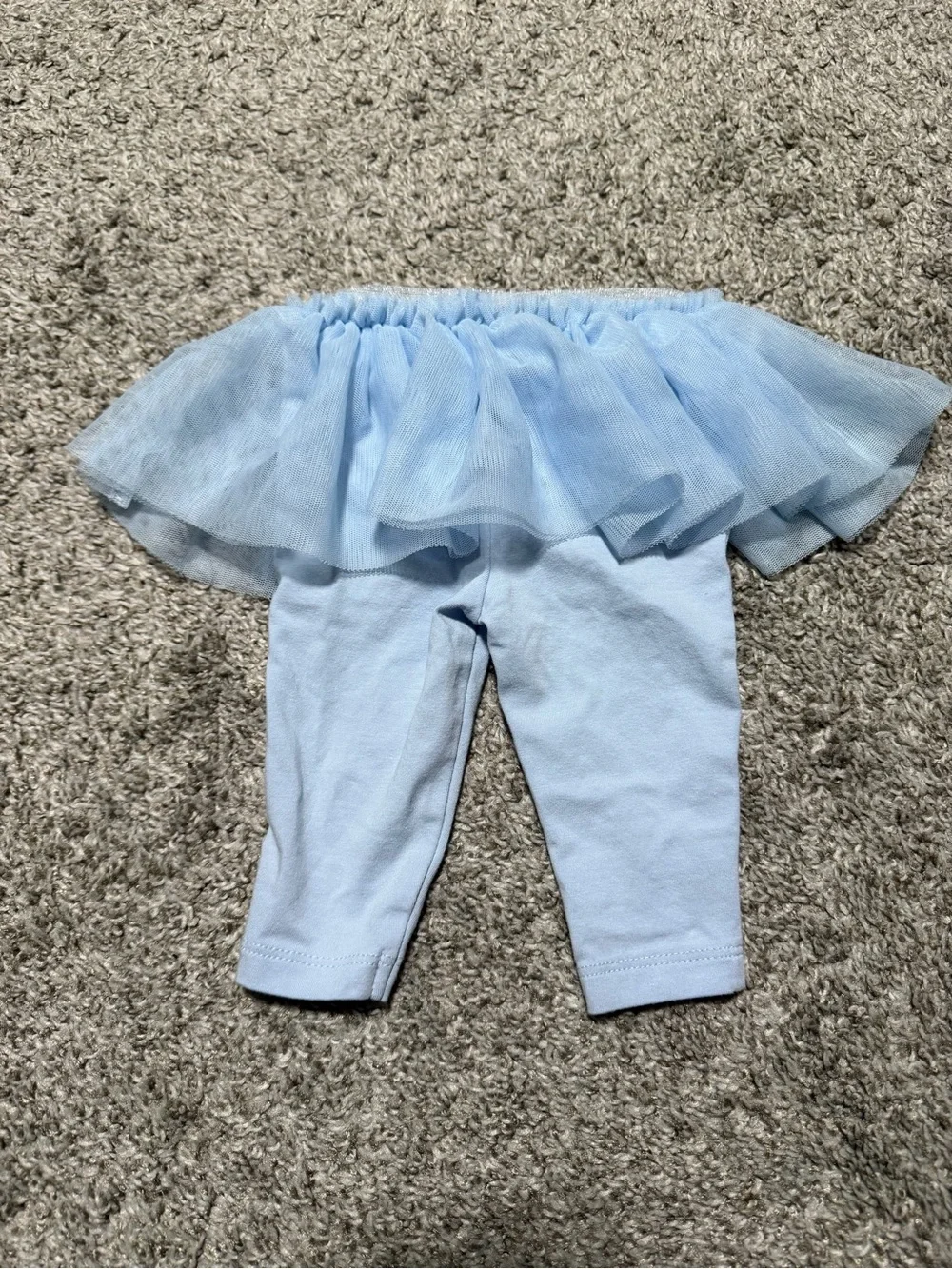 Carter's Cream Bodysuit with Light Blue Tutu Leggings